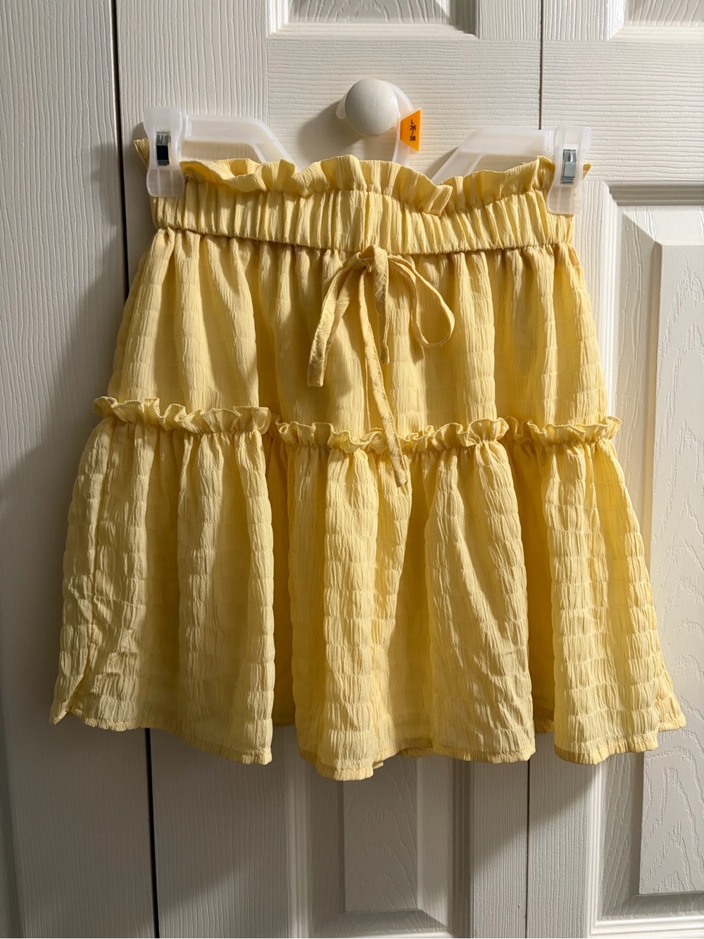 Yellow Tiered Ruffle Skirt - Women